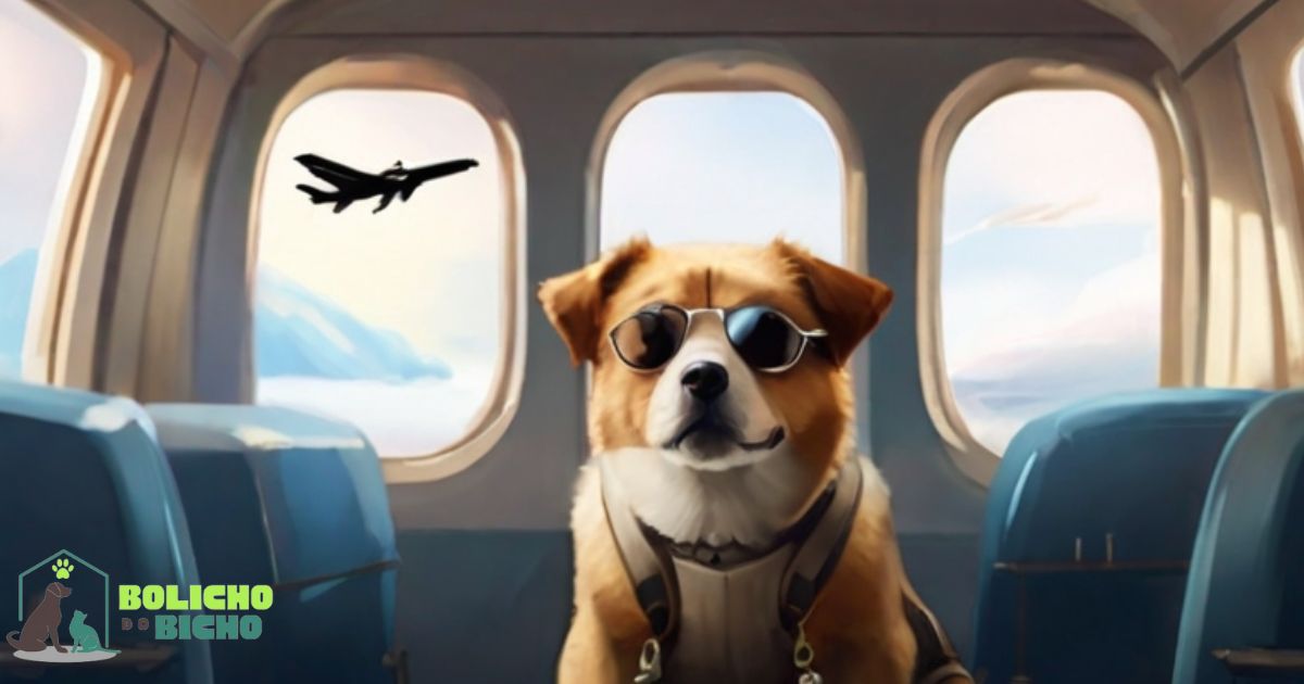Levar cachorro no avião